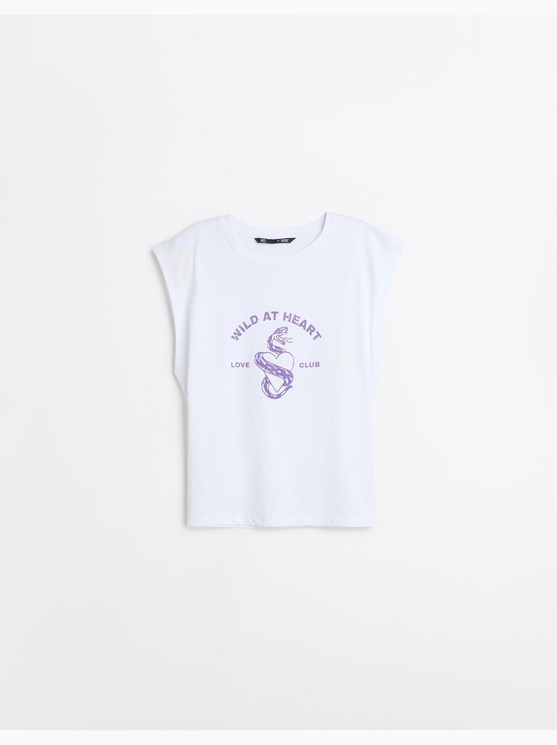 Camiseta estampada, MO Fashion Blanco - Kiabi