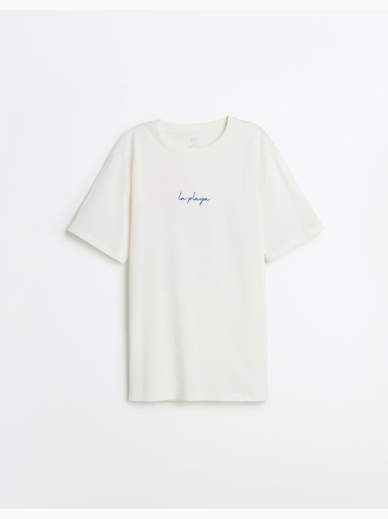Camiseta estampada, MO Fashion Blanco - Kiabi
