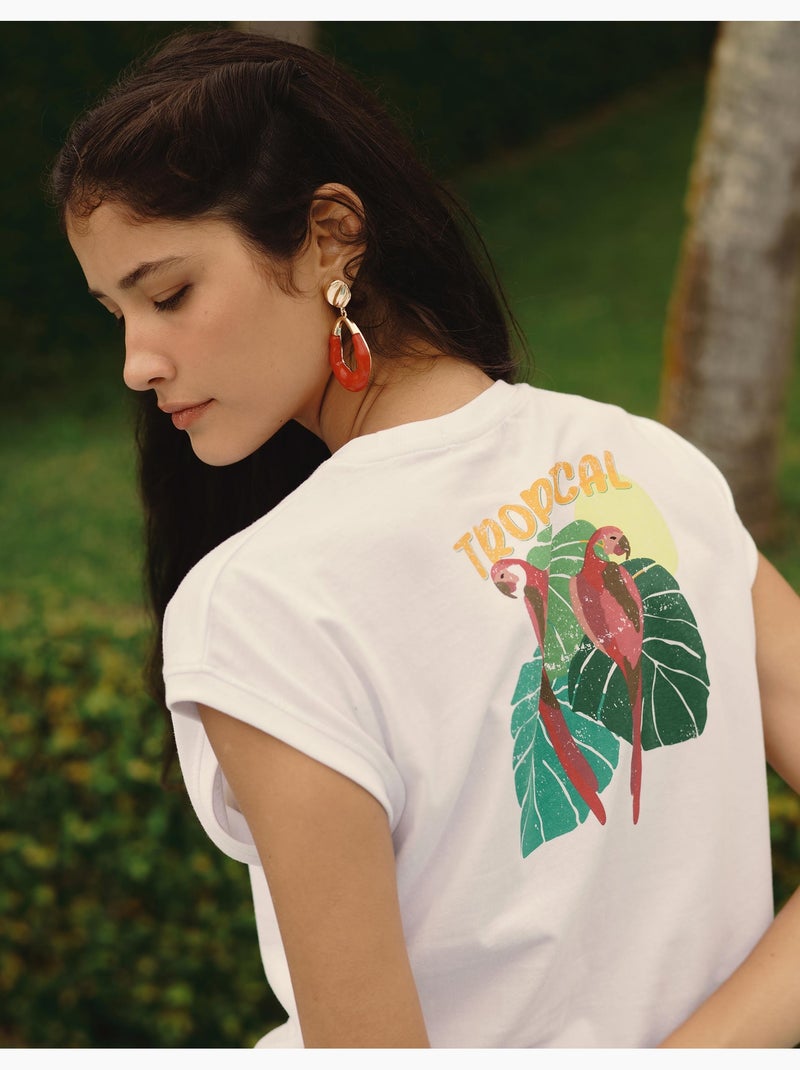 Camiseta estampada, MO Fashion Blanco - Kiabi