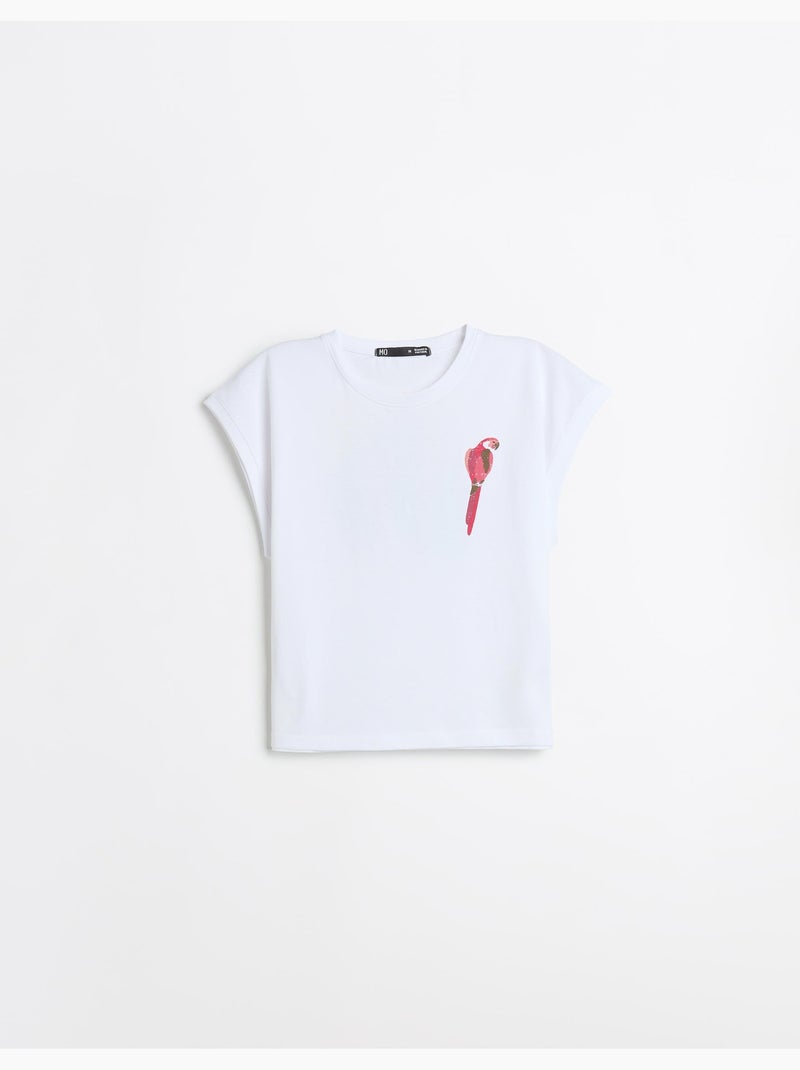 Camiseta estampada, MO Fashion Blanco - Kiabi