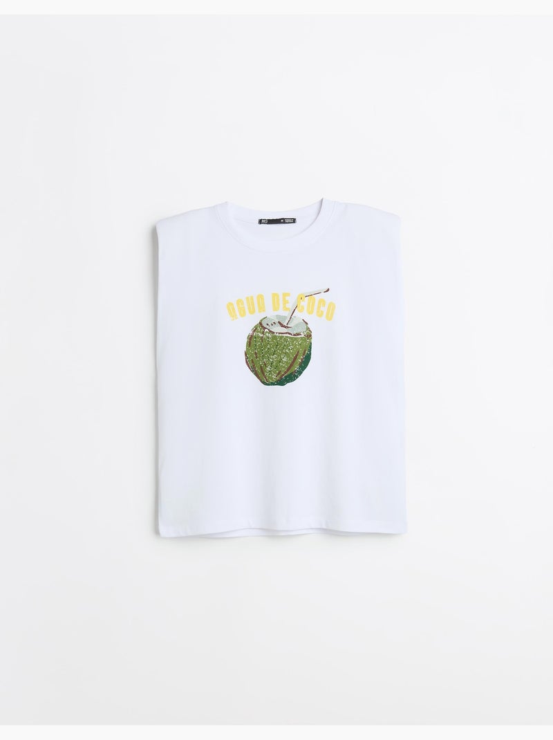 Camiseta estampada, MO Fashion Blanco - Kiabi