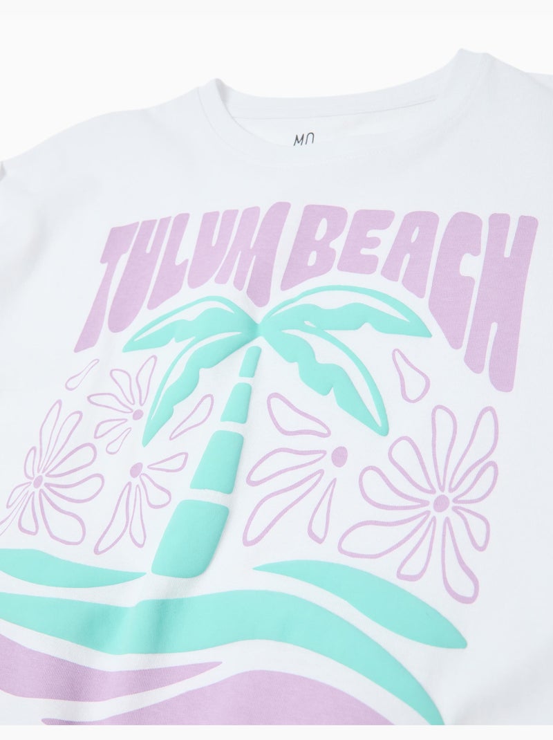 Camiseta estampada, MO Fashion Blanco - Kiabi