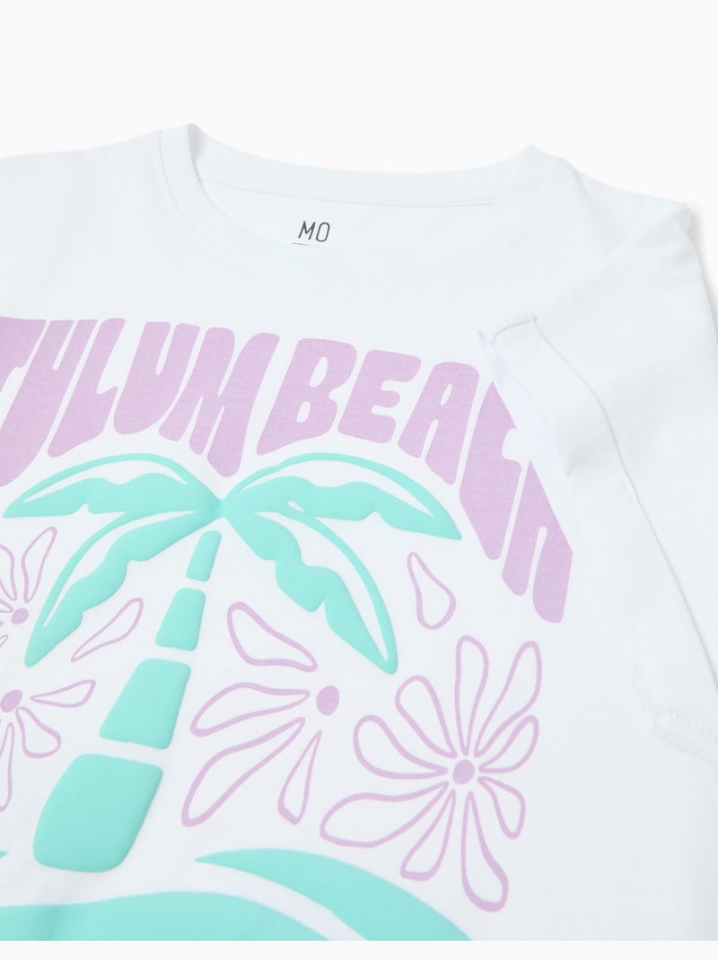 Camiseta estampada, MO Fashion Blanco - Kiabi