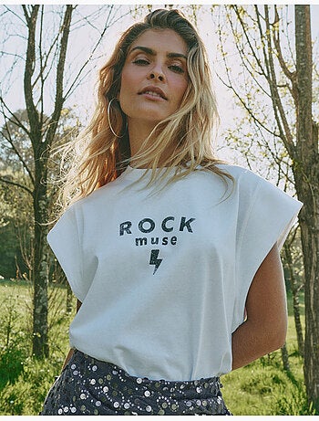 Camiseta estampada, MO Fashion