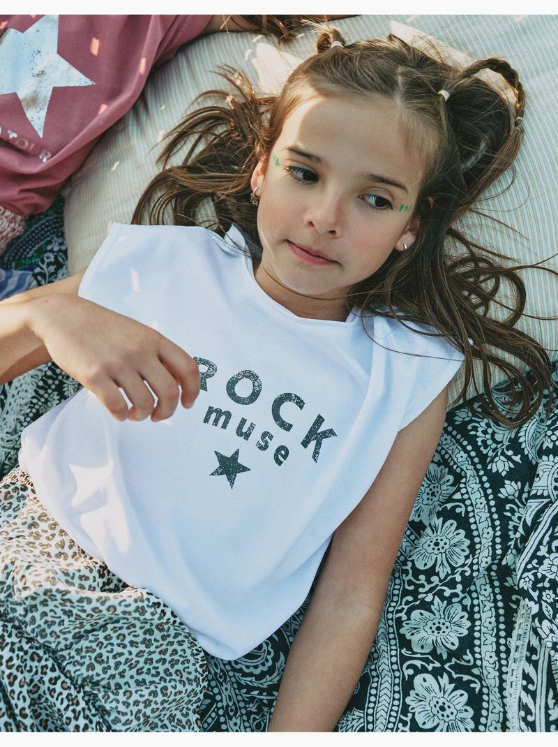 Camiseta estampada, MO Fashion Blanco - Kiabi