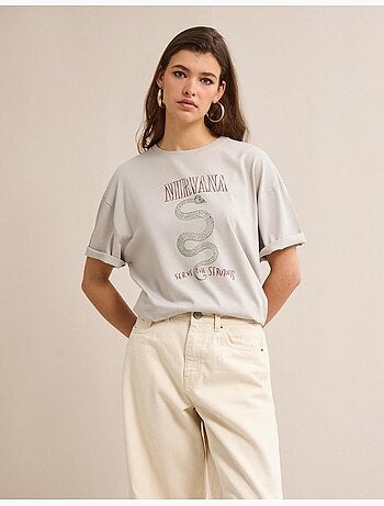 Camiseta estampada, MO Fashion