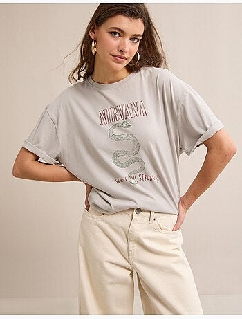 Camiseta estampada, MO Fashion