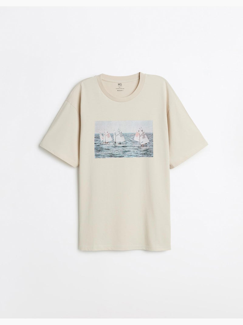 Camiseta estampada, MO Fashion Gris - Kiabi