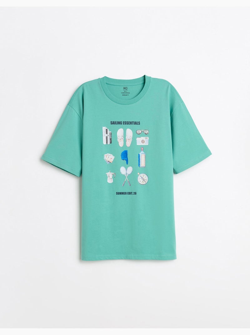 Camiseta estampada, MO Fashion Verde - Kiabi