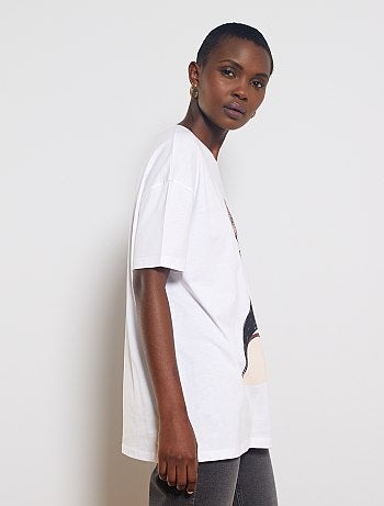 Camiseta estampada 'mujer cinta wax' - Kiabi