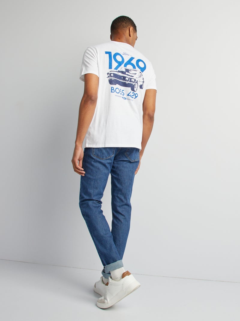 Camiseta estampada 'Mustang Ford' BLANCO - Kiabi