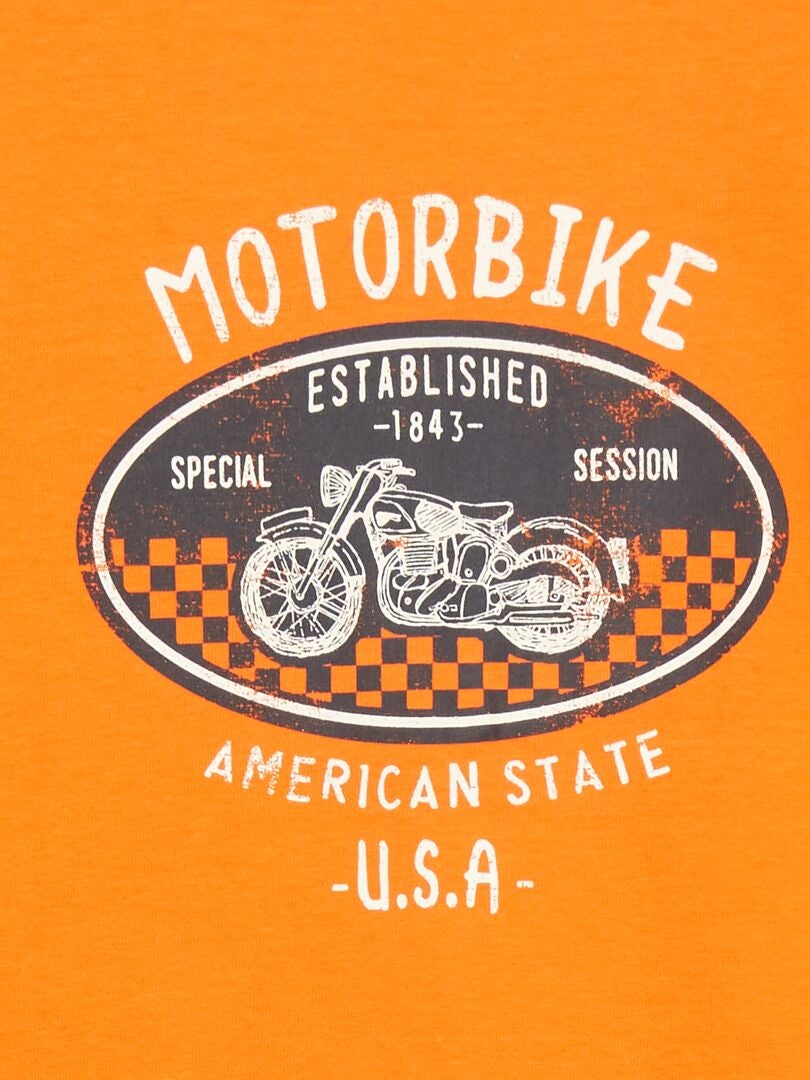 Camiseta estampada NARANJA - Kiabi
