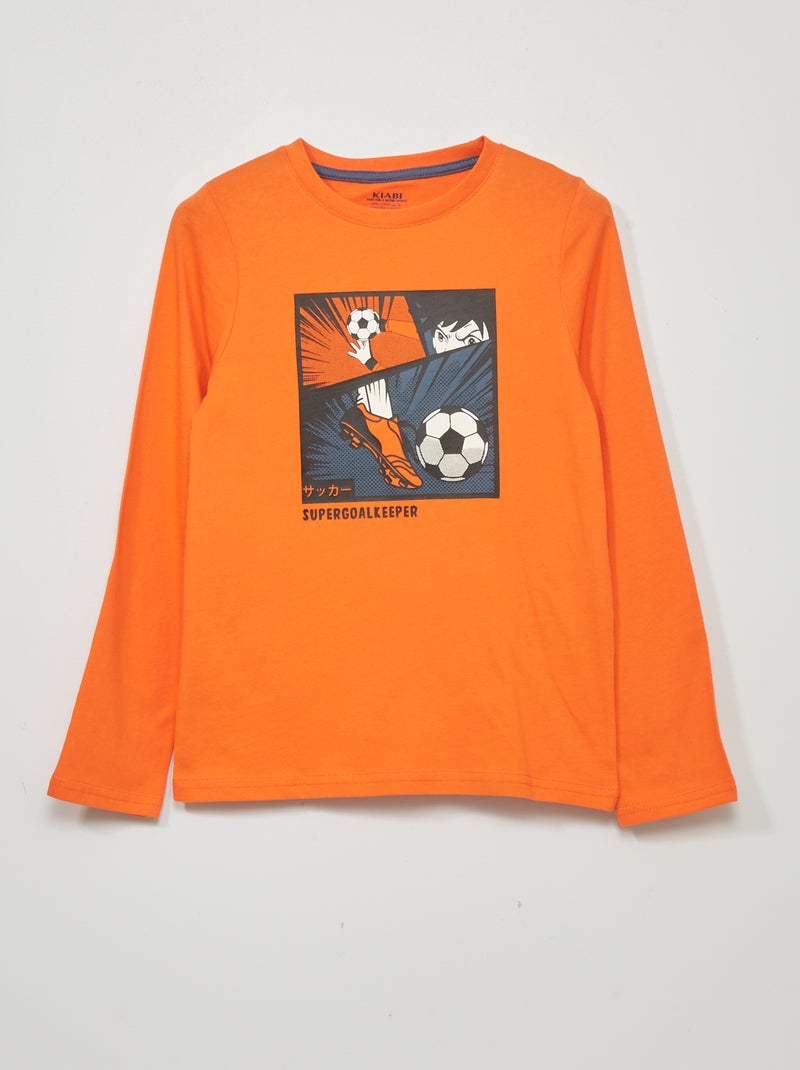 Camiseta estampada NARANJA - Kiabi