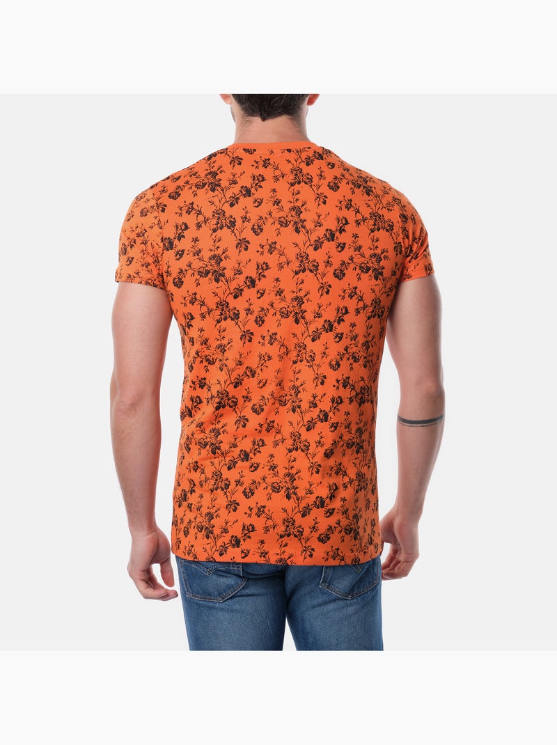 Camiseta estampada Naranja - Kiabi