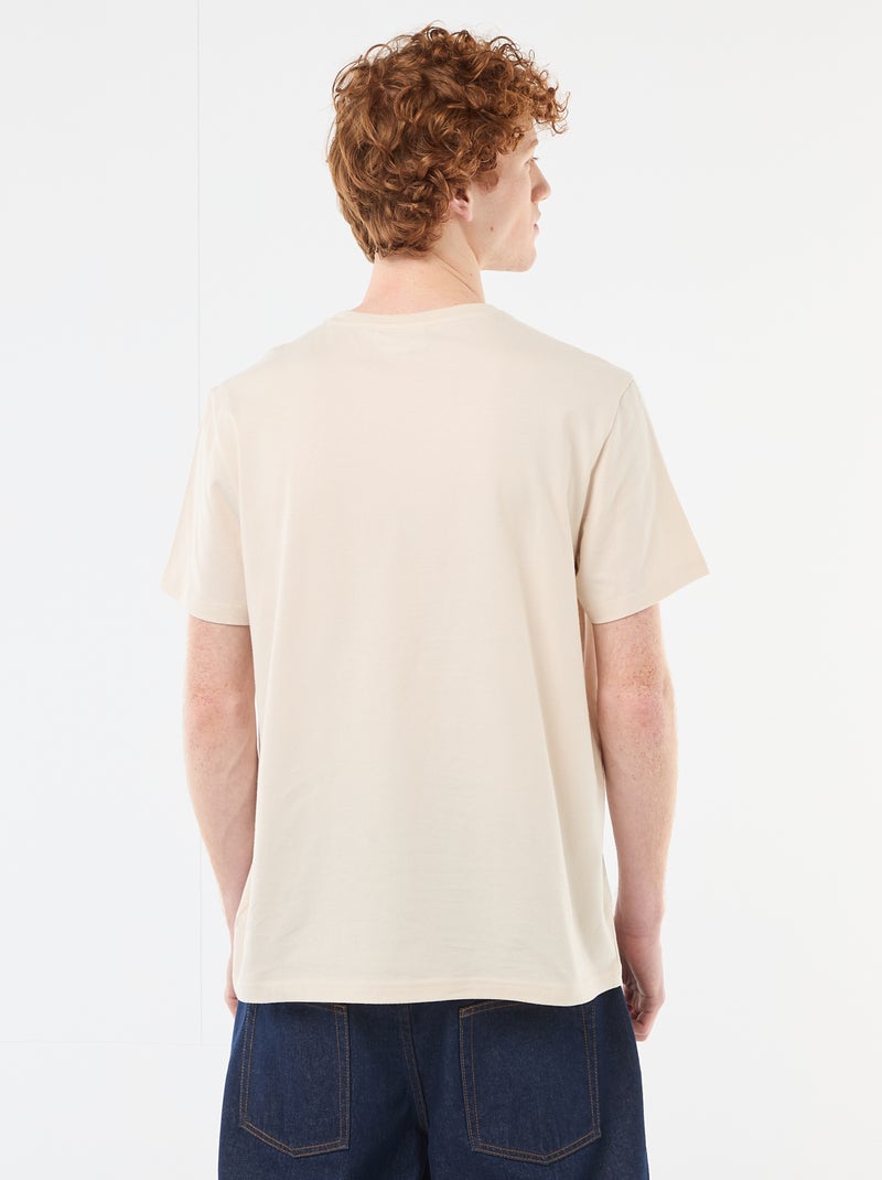 Camiseta estampada 'Naruto' de algodón liso Beige - Kiabi