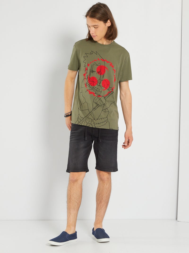 Camiseta estampada 'Naruto' verde oscuro - Kiabi