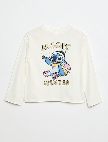 Camiseta estampada navideña 'Disney' 'Figaro' en punto de algodón