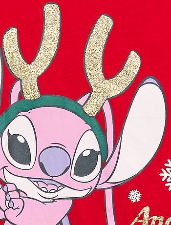 Camiseta estampada navideña 'Disney' 'Figaro' en punto de algodón