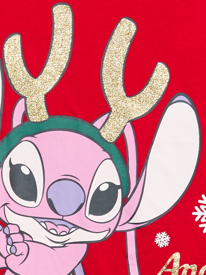 Camiseta estampada navideña 'Disney' 'Angel' en punto de algodón Rojo - Kiabi