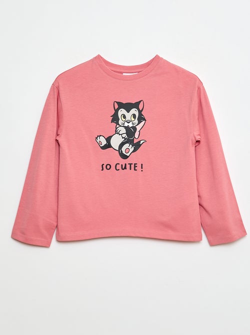 Camiseta estampada navideña 'Disney' 'Figaro' en punto de algodón - Kiabi