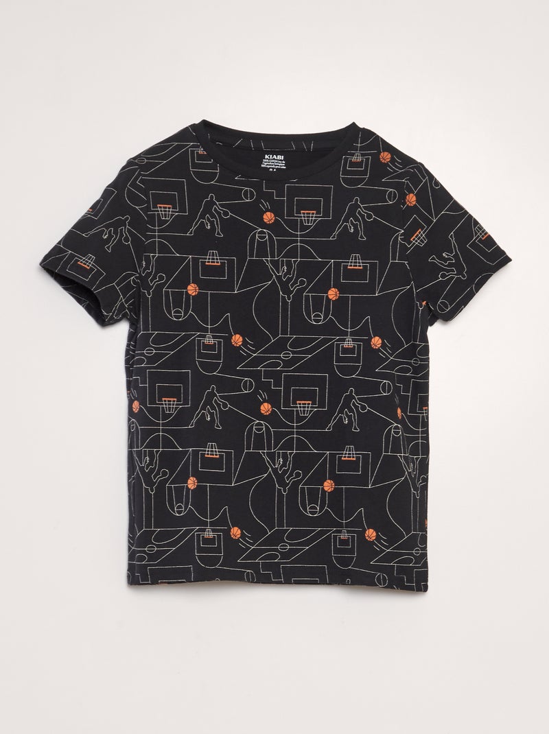 Camiseta estampada NEGRO - Kiabi