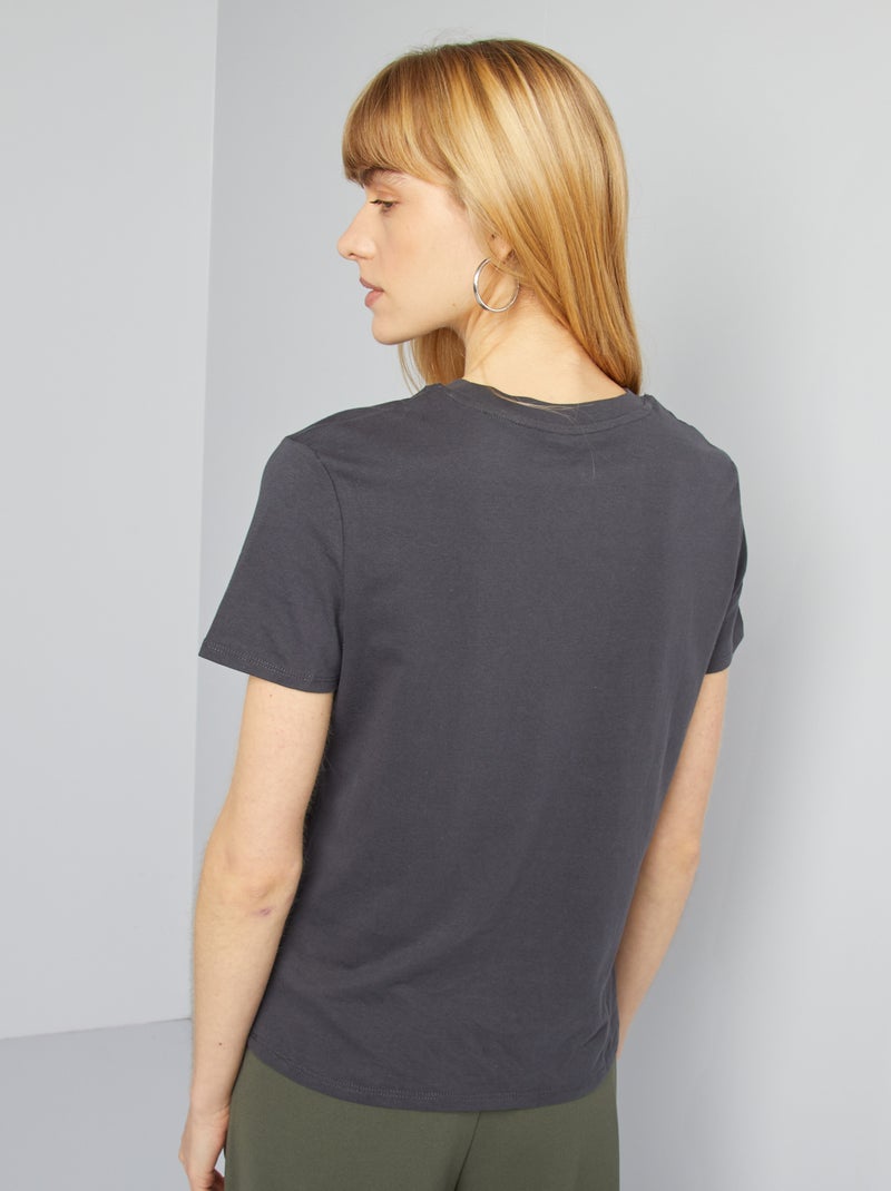 Camiseta estampada NEGRO - Kiabi