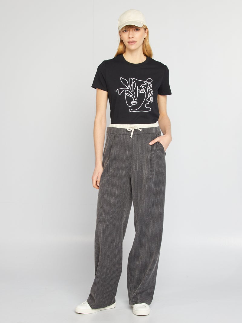 Camiseta estampada NEGRO - Kiabi