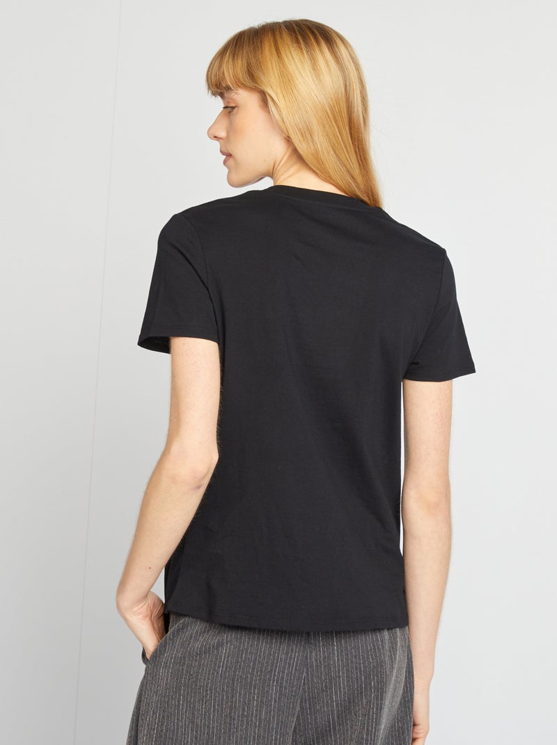 Camiseta estampada NEGRO - Kiabi