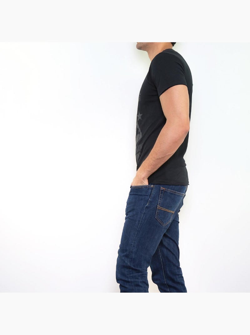 camiseta estampada Negro - Kiabi