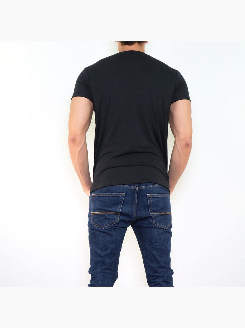 camiseta estampada Negro - Kiabi