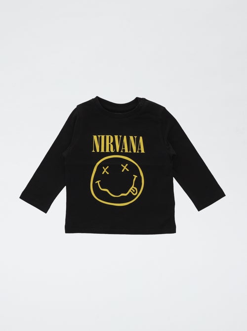 Camiseta estampada 'Nirvana' de algodón liso - Kiabi