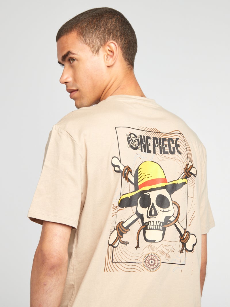 Camiseta estampada 'One piece' beige - Kiabi