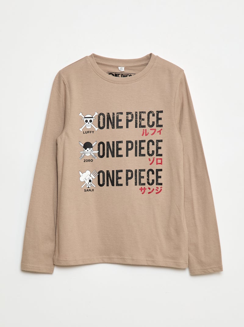 Camiseta estampada 'One Piece' Beige - Kiabi