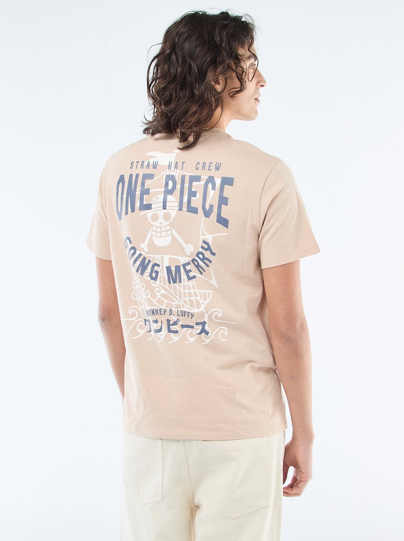 Camiseta estampada 'One Piece' Beige - Kiabi