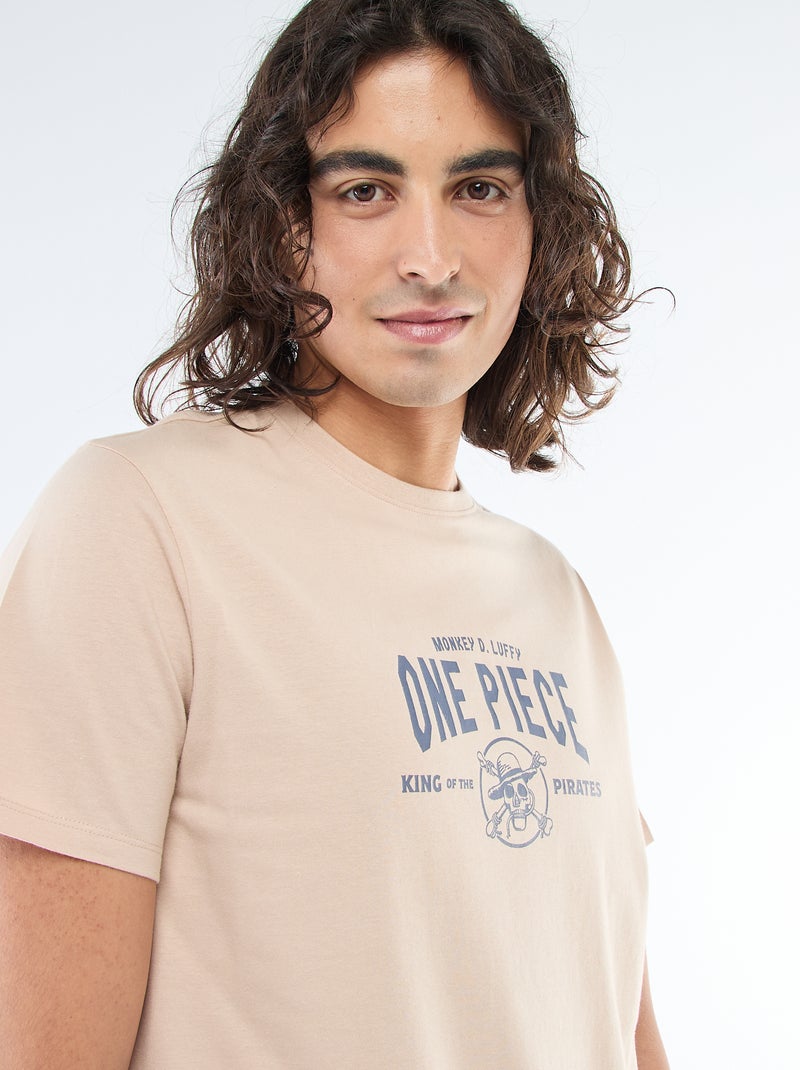 Camiseta estampada 'One Piece' Beige - Kiabi