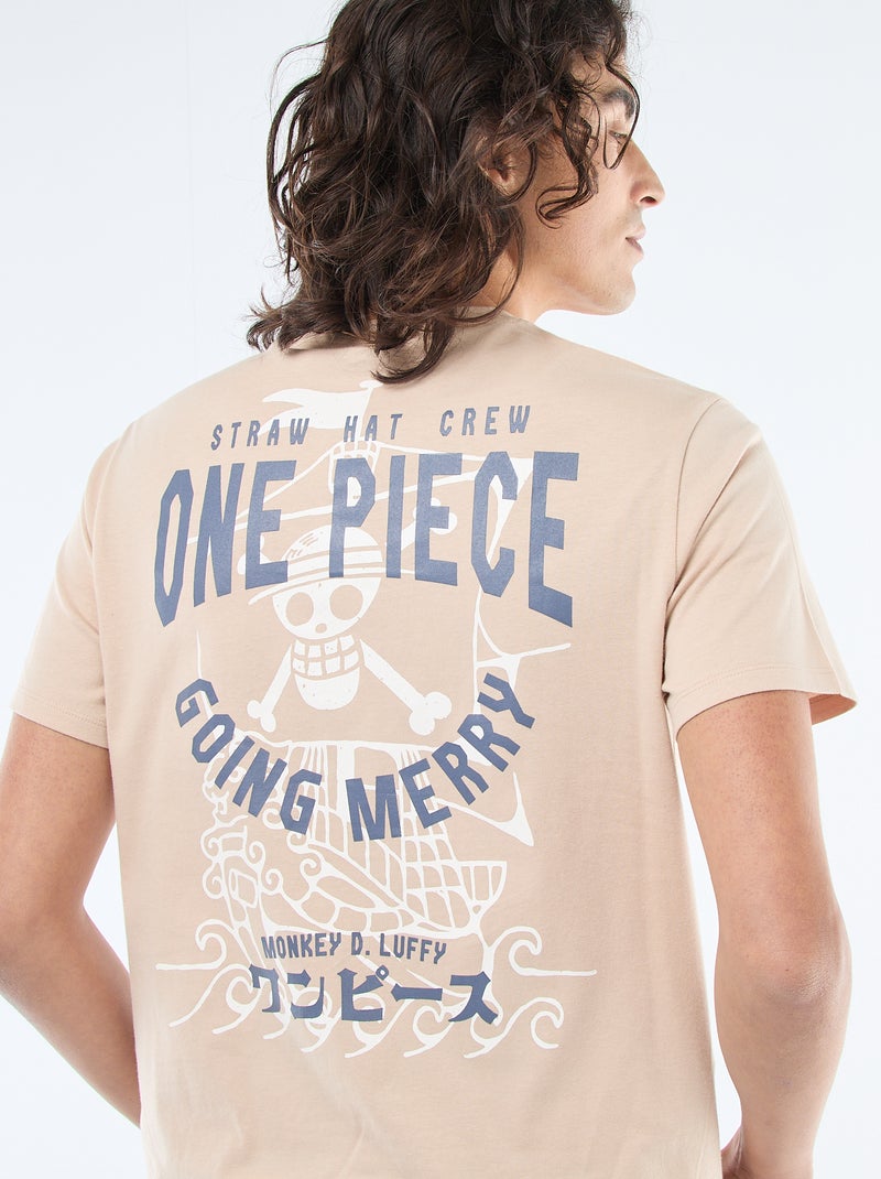 Camiseta estampada 'One Piece' Beige - Kiabi