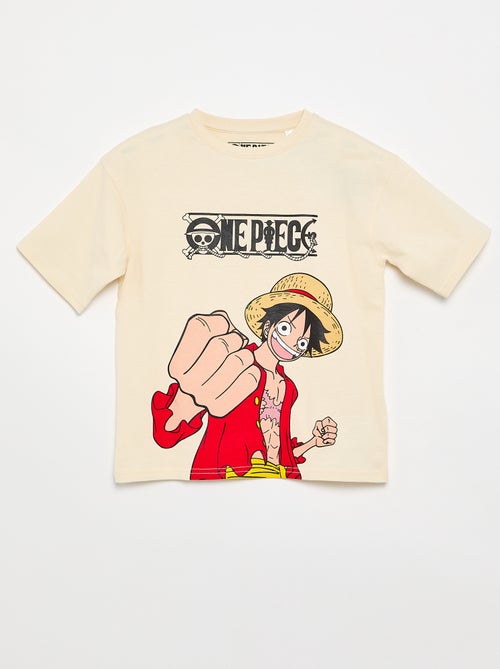 Camiseta estampada 'One piece' de manga corta en algodón - Kiabi