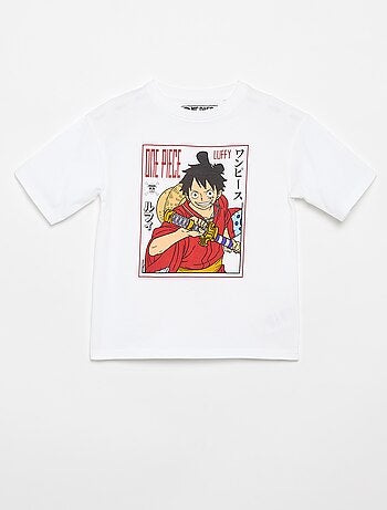 Camiseta estampada 'One piece' de manga corta en algodón