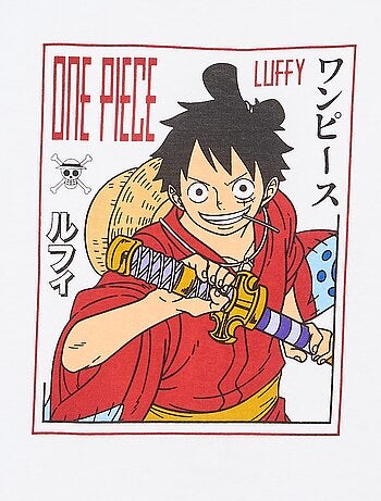 Camiseta estampada 'One piece' de manga corta en algodón