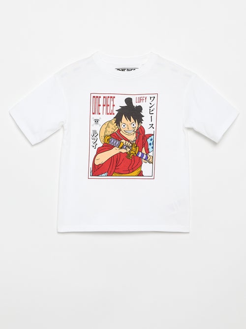 Camiseta estampada 'One piece' de manga corta en algodón - Kiabi