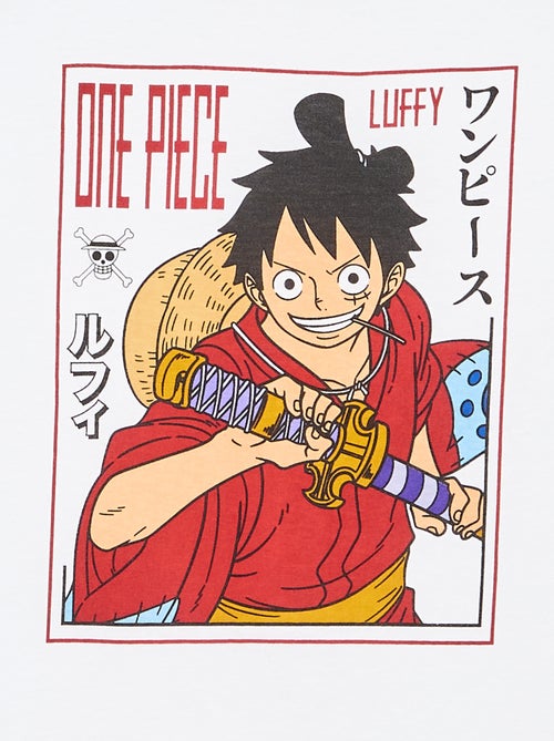 Camiseta estampada 'One piece' de manga corta en algodón - Kiabi