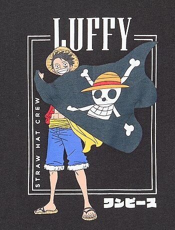 Camiseta estampada 'One piece' de manga corta en algodón
