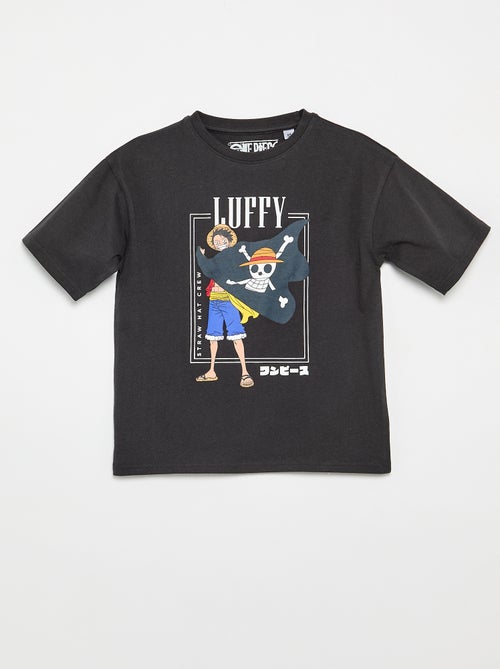 Camiseta estampada 'One piece' de manga corta en algodón - Kiabi