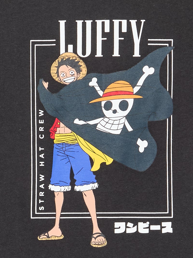 Camiseta estampada 'One piece' de manga corta en algodón Gris - Kiabi