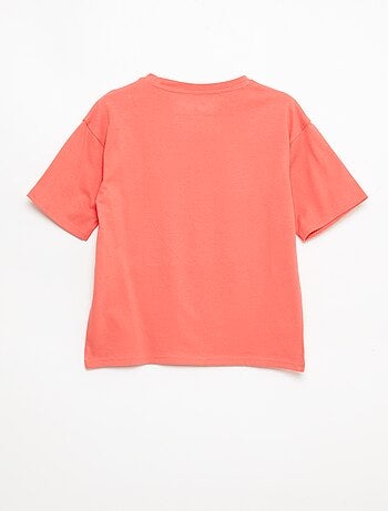 Camiseta estampada 'One piece' de manga corta en algodón