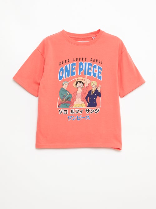 Camiseta estampada 'One piece' de manga corta en algodón - Kiabi