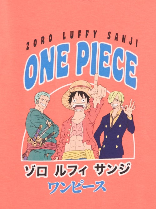 Camiseta estampada 'One piece' de manga corta en algodón - Kiabi