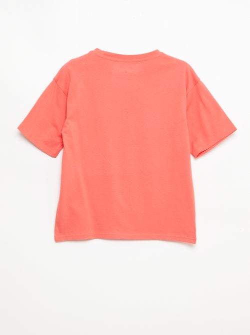 Camiseta estampada 'One piece' de manga corta en algodón - Kiabi