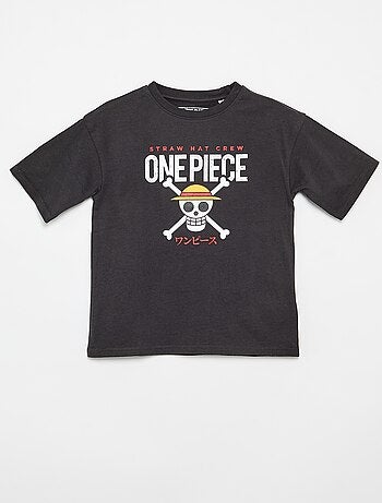 Camiseta estampada 'One piece' de manga corta en algodón