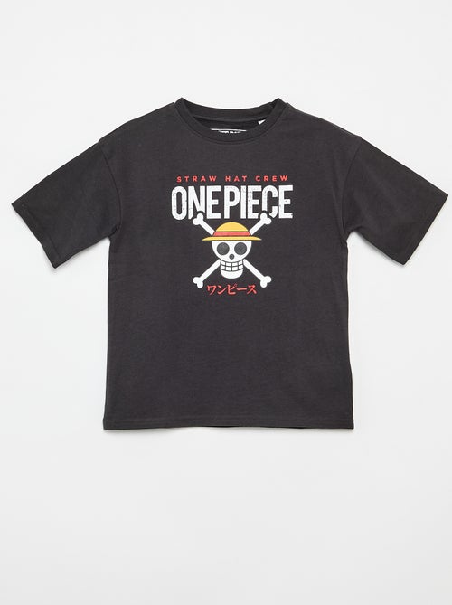 Camiseta estampada 'One piece' de manga corta en algodón - Kiabi